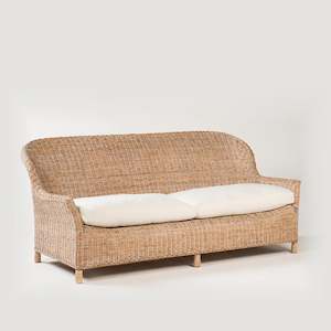 Furniture: Rattan Gable Sofa / Whitewash