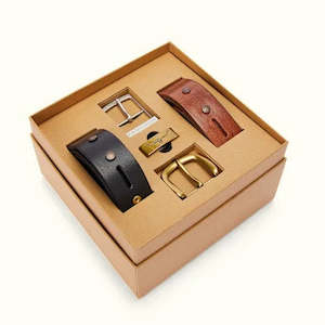 RM Williams / Belt Gift Set / Mid Brown + Black