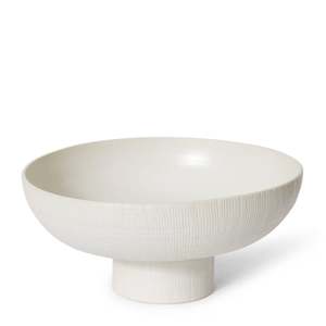 Amiya Pedestal Bowl / Hessian White