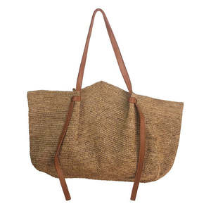 Bags Wallets: Gemma Oversized Tote / Light Brown + Tan Leather Straps