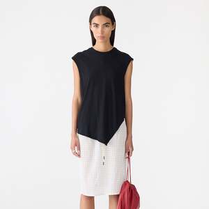 Casualwear: Bassike / Asymmetric Crew Tank / Black