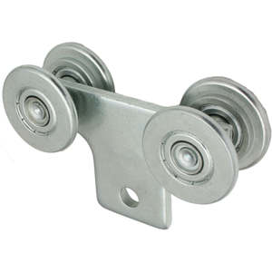 High Temp 4 Wheel Curtain Trolley Zinc Plated