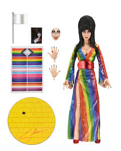 Costumes Starting With E: Elvira Over the Rainbow - 8" Clothed Action Figure - Elvira - NECA Collectibles