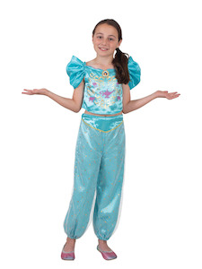 Jasmine Sparkle Deluxe Costume for Kids - Disney Aladdin