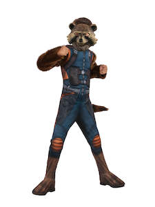 Avengers Endgame Costumes: Rocket Raccoon Deluxe Costume for Kids - Marvel Avengers