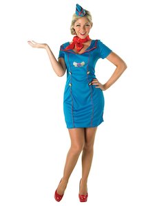 Decades Costumes: Air Hostess Costume for Adults