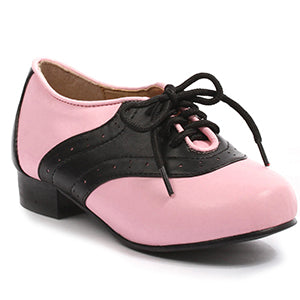 Pink & Black Saddle Shoes for Kids