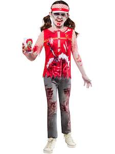 Zombie Burger Worker Costume for Kids