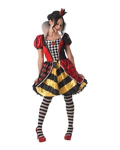 Costumes Starting With Q: Queen Of Hearts Red Costume for Adults - Disney Alice in Wonderland