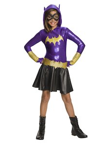 Dc Super Hero Girls Costumes Accessories: Batgirl Hoodie Dress Costume for Kids & Tweens - DC Super Hero Girls