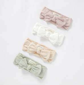 Organic Cotton Rib Bow Headband