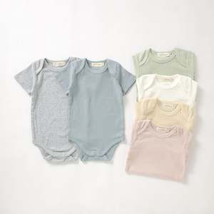 Organic Cotton Rib Short Sleeve Bodysuit