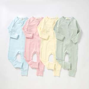 Organic Cotton Zip Growsuit Onesie