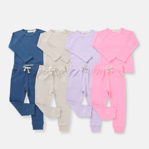 Organic Cotton Fine Rib Lounge PJ Set