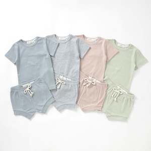 Organic Cotton Rib Short Sleeve Summer PJ Set
