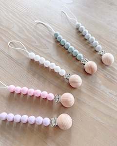 Silicone Beaded Pacifier Chain With Clip