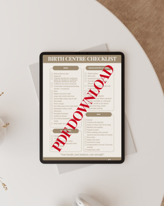 Birth Centre Check List - PDF Download