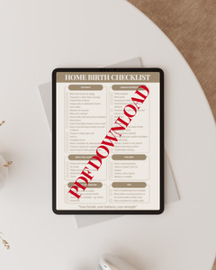 Home Birth Checklist - PDF Download