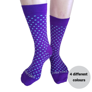 Products: Polka Dot Merino Dress Socks - Unisex