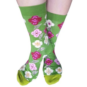 Products: Green Floral Cotton Socks