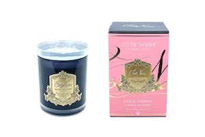 Cote Noire 450g Candle - Dark Vessel with Gold Badge - Summer in the Chateau