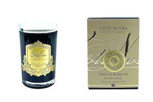 Cote Noire 75g Candle - Dark Vessel with Gold Badge - Blonde Vanilla