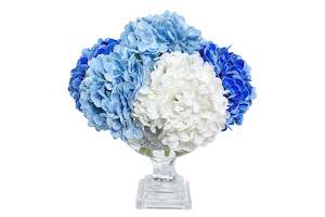 Luxury Flowers: ** DISCONTINUED ** Cote Noire Provence Hydrangea Bouquet - Medium Mixed Blue & Silver - PHB03M