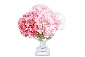 Luxury Flowers: ** DISCONTINUED ** Provence Hydrangea Bouquet - Medium Mixed Pink & Gold