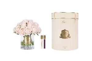 View All Flowers: NEW - Luxury Grand Rose Bud Bouquet - Champagne Pink - Gold Badge - LRB15