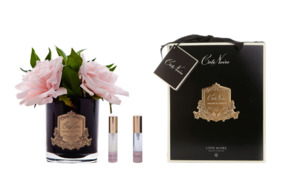 View All Flowers: * CLEARANCE *Côte Noire Perfumed Pink English Rose - Black Glass - SFR04