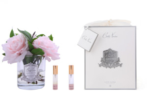 View All Flowers: * CLEARANCE * Côte Noire Perfumed Pink English Rose - Clear Glass - SFR03