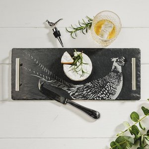 Pheasant Tray, Cheese Knife & Pheasant Bottle Stopper Gift Set – Country Outlook