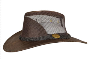 Maverick Leather Cooler Outback Hat - Hickory Stone | Countryside Gear