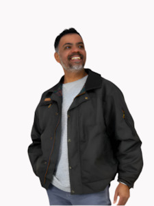 Mens: The Rider Men's Oilskin Waterproof Bomber Jacket