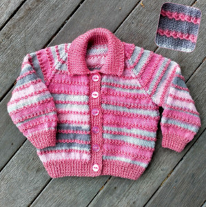 Collared Baby Cardigan | Design P357