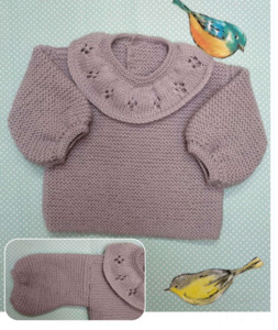 Frilled Neck Jumper | Design P340