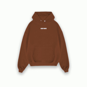 Hoodies: Boxfit Hood - Brown Fall