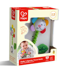 Rattles: Hape Shake n Sparkle Flower Rattle