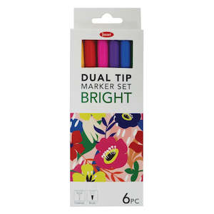 Jasart Dual Nib Brush Fineliner Bright