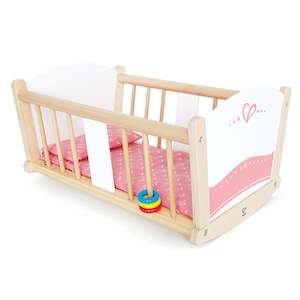 Dolls: Hape Rock-a-Bye Baby Cradle
