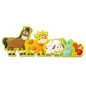 Wooden Puzzles: Hape Numbers & Farm Animals Puzzle