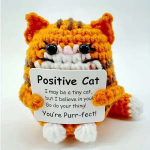Gift: Crochet Emotional Support Ginger Cat