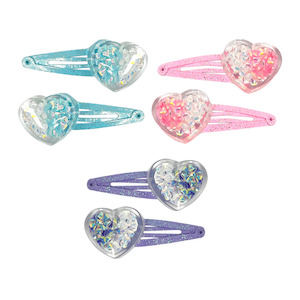 PP Mermaid Heart Hair Clips