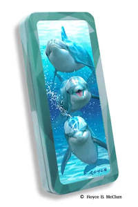 Pencil Tin Dolphin Trio