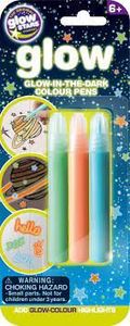 Glow in Dark Colour Pens 3pk