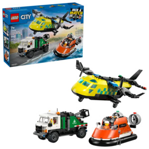 Lego City Airplane, Truck & Hovercraft Remix 60505