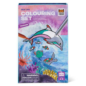 Colouring Drawing: TT Shimmer Colouring Set - Sea Life
