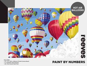 Reeves Paint By Numbers 12x16in Hot Air Balloons