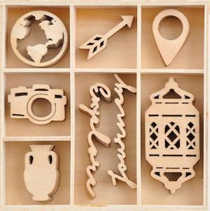 Kaisercraft Journey June19: FL651 : Journey Flourish Pack 40pcs