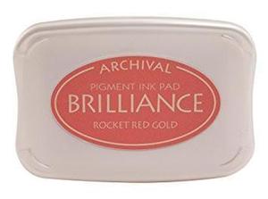 Brilliance Ink Pads: Brilliance - BR-96  Rocket Red Gold